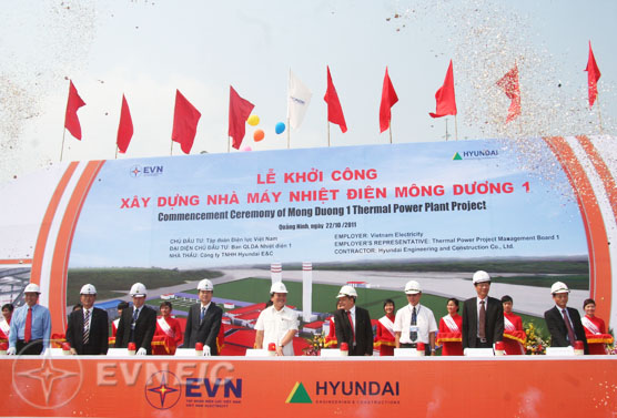 Phó thủ tướng Chính phủ Hoàng Trung Hải phát lệnh Khởi công xây dựng Nhà máy Nhiệt điện Mông Dương 1